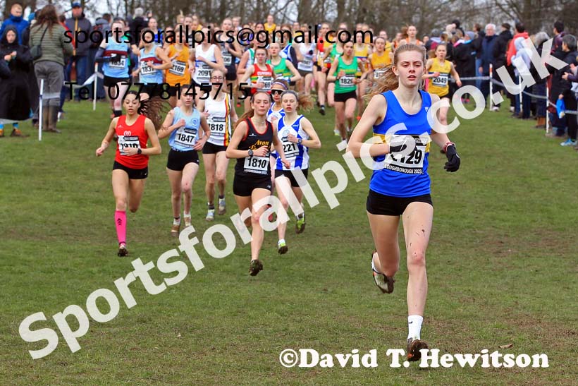 Womens Under-17s 2023 UK CAU Inter Counties Cross Country Champs, Prestwold Hall, Loughborough. Photo: David T. Hewitson/Sports for All Pics